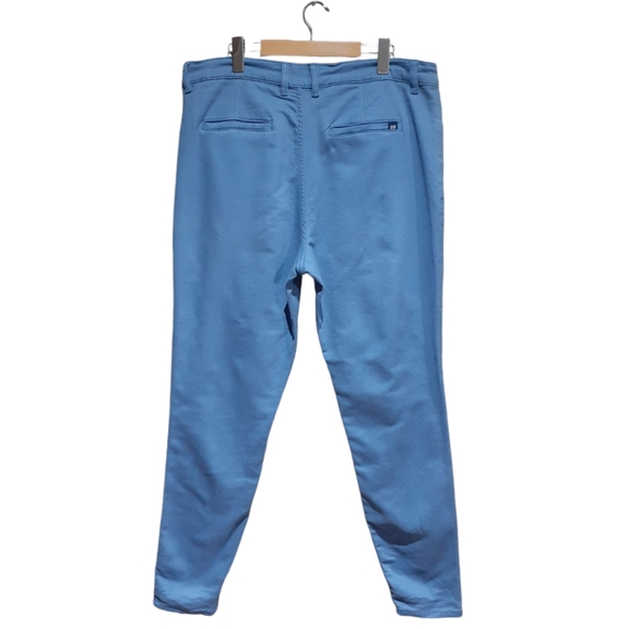 Gap Women's Cropped Ankle Pants Blue Slim Fit High Waist Stretch Cotton Size 14 - Picture 4 of 7
